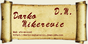 Darko Mikerević vizit kartica